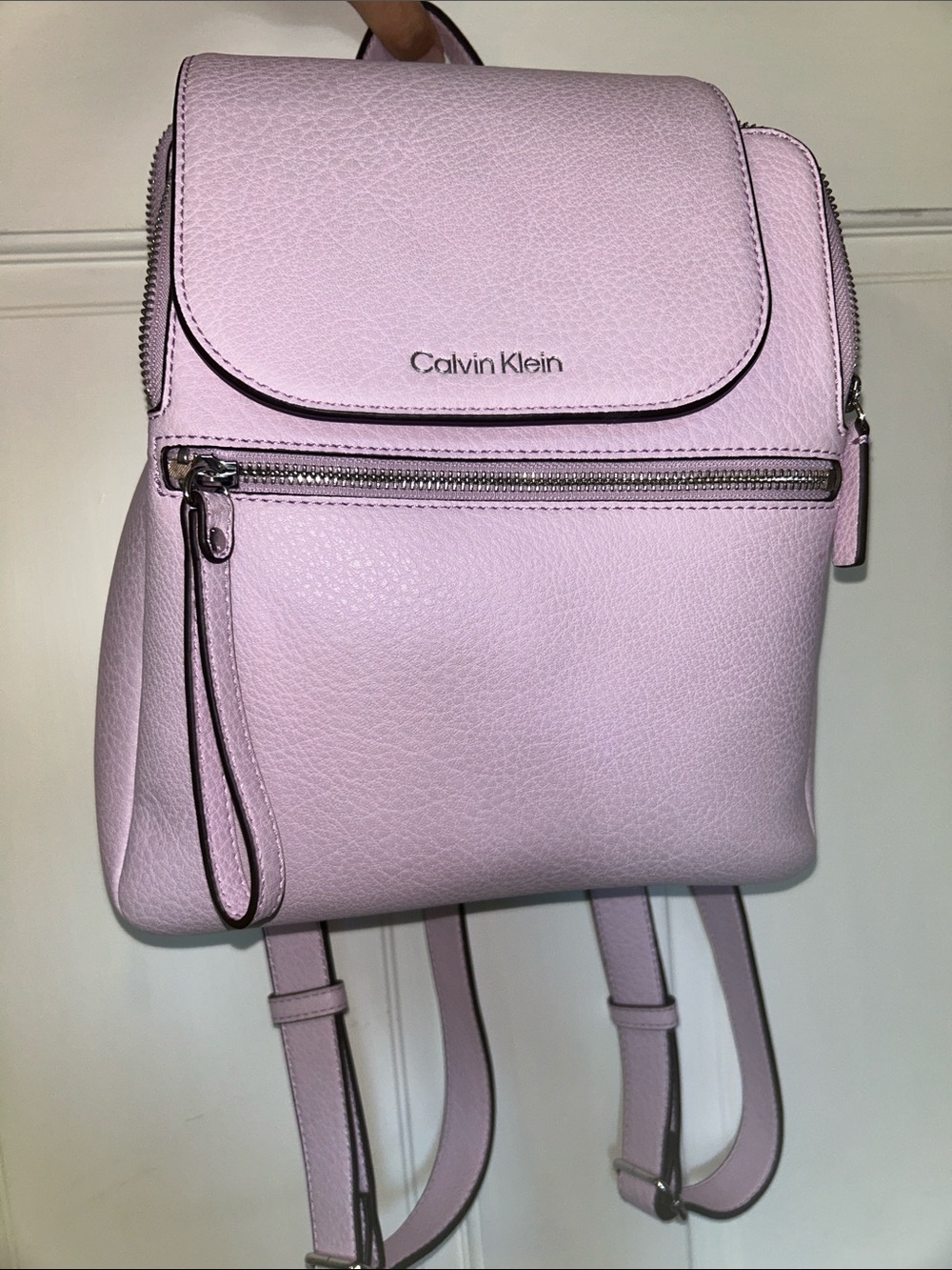 Calvin Klein Light Lilac Pebbled Backpack